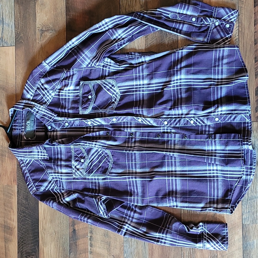 BKE Pearl Snap Button Down